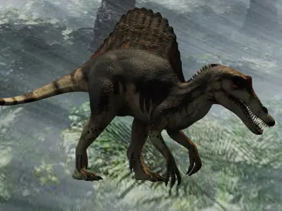 Spinosaurus Animated Low-poly 3D model
