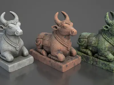 Ancient Khmer Statues Pack A-250523 3D Model Collection