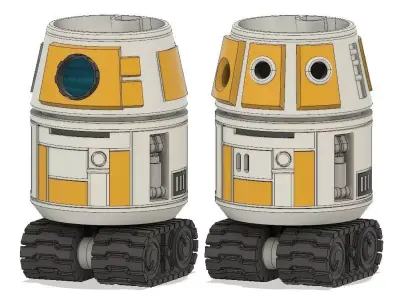 STAR WARS DROID GARDENER R4-PL AND R3-PL 3D print model