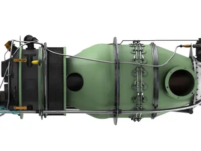 Turboprop Aircraft Engine Pratt and Whitney Canada PT6 3D model