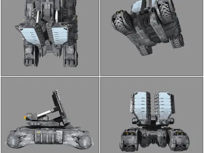 SF Tank Radar MK8 Low-poly 3D model