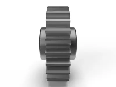 Slotted Gear Free 3D model