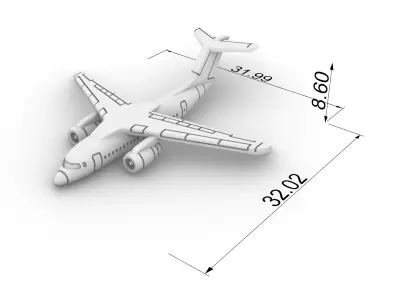 Antonov AN-148 Aircraft Jewelry JDBCo 3D print model