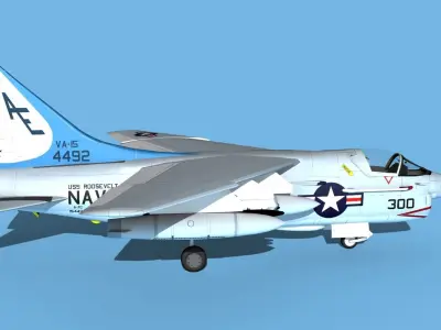 Chance Vought A-7C Corsair II V28 USN 3D model