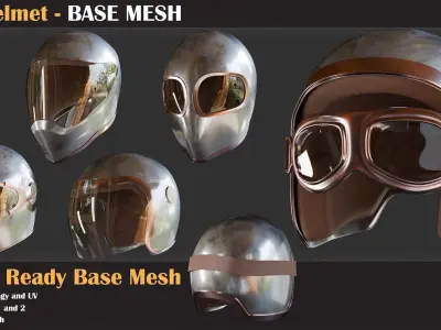 25 Helmet Base Mesh - VOL 07 3D model