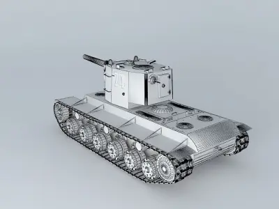 KV-2 Soviet tank 3D model