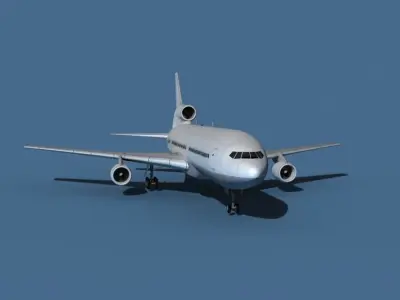 Lockheed L-1011-50 Unmarked 2 3D model