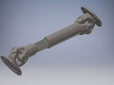 Double Cardan Shaft 3d model 3D model