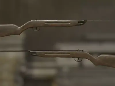 Pellet gun Low-poly 3D model