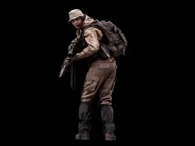 3D Body Scan Reece Bates Army Seal Team 3D model