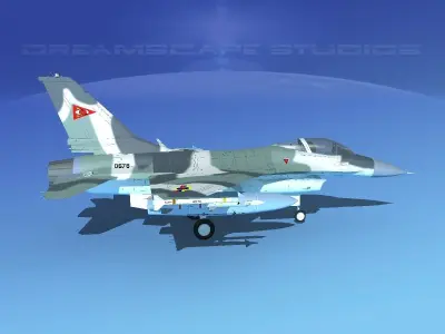 Gen Dyn F-16A Falcon Venezuela 3D model