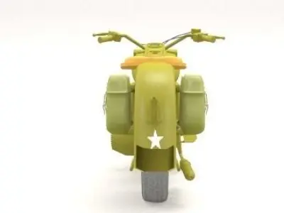 military motorcycle  3D model