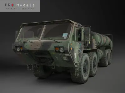 Hemtt M978 Oshkosh Military Fuel Truck Low-poly 3D model