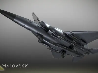 McDonnell Douglas F-15 Eagle Game model Low-poly 3D model