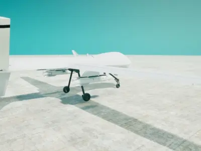 MQ-9 Drone Low-poly 3D model