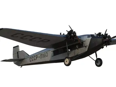 ANT-9 passenger aircraft 3D model