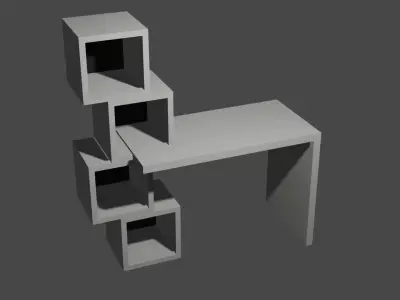 Working table Free 3D model