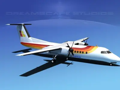 DeHavilland DHC-8-Q300 Iberia 3D model
