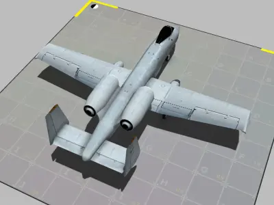 a-10 thunderbolt Low-poly 3D model