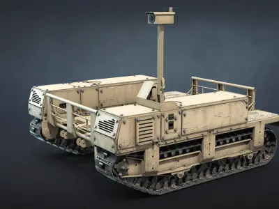 Termit UGV Unarmed Low-poly 3D model