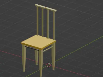 Simple Chair 3D Model 3D model