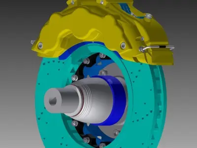 Brake disc plate 3D model