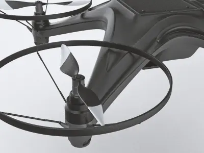 Drone with four propellers 3D model