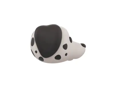 Prop176 Dalmatian Dog Head 3D model