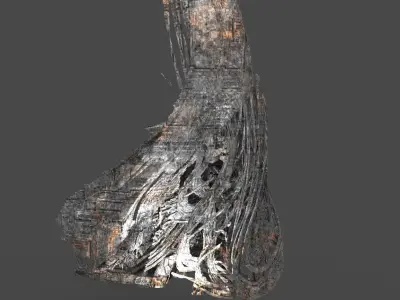 Sci fi alien exhaust funnels webs 3D model