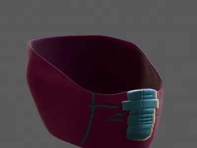 Gas mask helmet 3d model scifi Low-poly  Low-poly 3D model 567