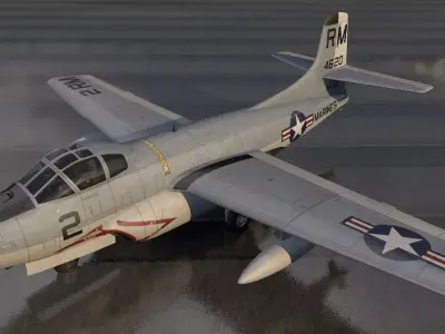 Douglas F3D-2 Skyknight 3D model