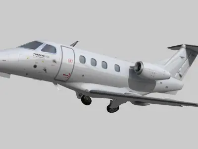 Embraer Phenom 100 Low poly Low-poly 3D model