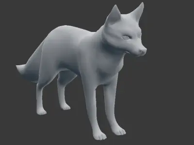 VR-Animals Challenge Low Poly Fox Free low-poly 3D model