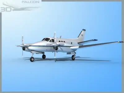 Falcon3D E90 King Air F05 3D model