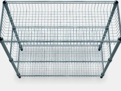 OMAR Regal with 3 baskets 1 3D model