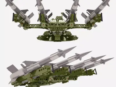 SA-3 Goa Rockets 3D model