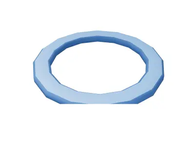 Hollow Circle v1 001 Low-poly 3D model