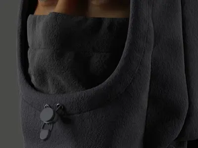 Military Balaclava fleece 3D model