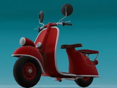  Motorcycle 3D Model Low-poly 3D model