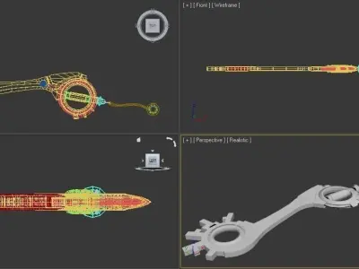 Dual Disc Blade 3D model