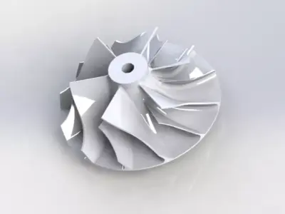 77mm Compressor Wheel 3D model