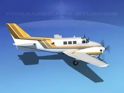 Beechcraft King Air C90 V08 3D model