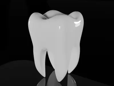 Tooth 3D model Low-poly 3D model