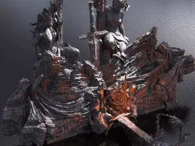 Avalon Gate mountain 3D model