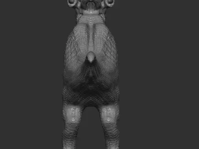 Dino Creature High And Low Poly Free low-poly 3D model