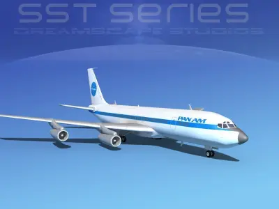 Boeing 707-320 SS Pan American 1 3D model