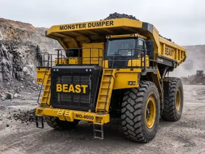 Monster Dumper Truck STL Heavy Mining Dumper 3D Model ready  3D print model