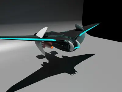 3d alian aircraft  Low-poly 3D model
