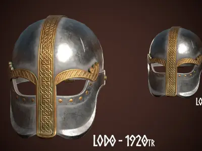Viking Helmet 05 Low-poly 3D model