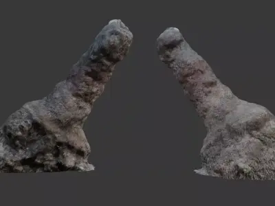 Termite Mound 3D Scan Low-poly 3D model